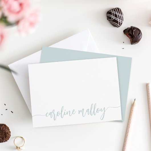 Zee | Moderne Scripting Name Personalized Notitiekaartje