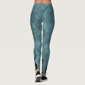 Zee Monster Blue en Black Kraken met schip Leggings (Achterkant)