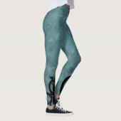 Zee Monster Blue en Black Kraken met schip Leggings (Rechts)