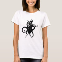 Zee Monster Blue en Black Kraken met schip