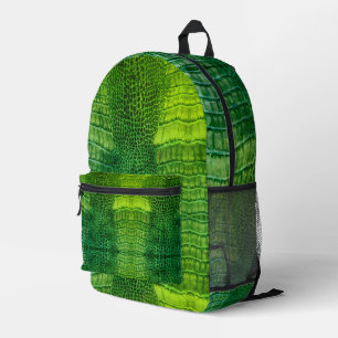 Zee Monster in helder groen kunstleder Bedrukte Rugzak