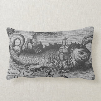 Zee Monster/Kraken Kussen Zwart/Wit