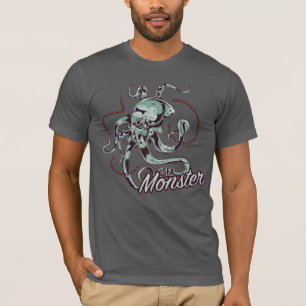 Zee Monster Kraken Vintage Octopus Grafische T-Shi T-shirt