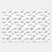 Zee monster line kunst Inpakpapier Vel (Voorkant)