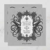 Zee Monster met QR Code Huwelijksuitnodiging Kaart (Voorkant / Achterkant)