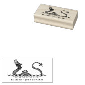 Zee Monster Mythical Ex Libris Boek Rubberstempel (Gestempeld)