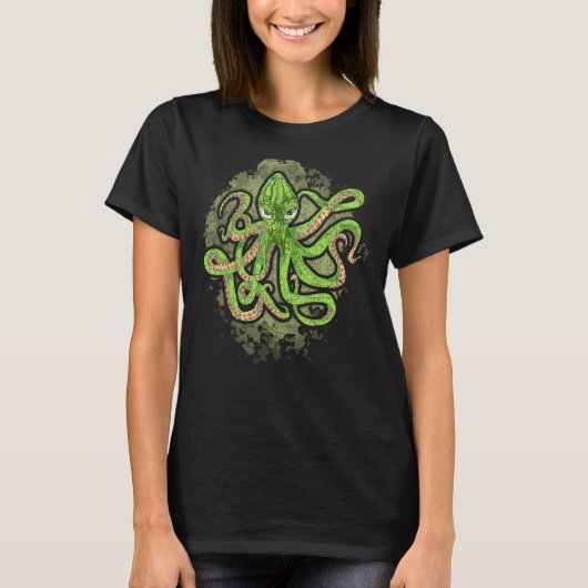 Zee Monster Ocean Animal Kraken Scuba Diving Octop T-shirt (Voorkant)