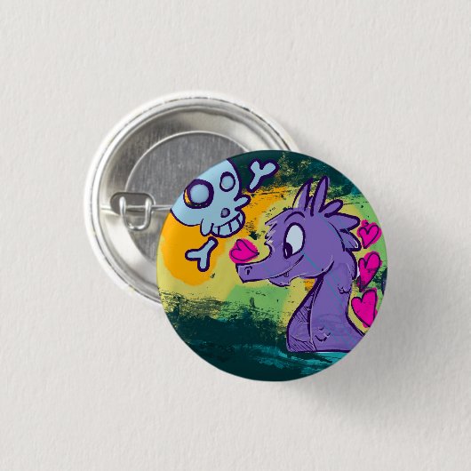 Zee Monster Ronde Button 3,2 Cm (Voorkant /achterkant)