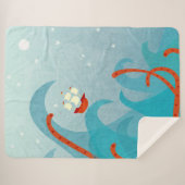 Zee Monster Sailing Sherpa Deken (Voorkant (horizontaal))