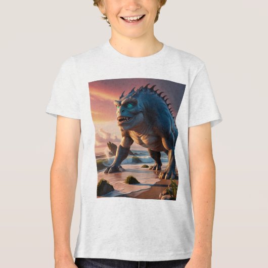 Zee Monster T-Shirt voor Kinderen door Juan Cabana (Voorkant)
