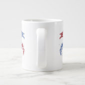 Zee-monsters met uw keuze achtergrond grote koffiekop (Achterkant)