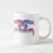 Zee-monsters met uw keuze achtergrond grote koffiekop (Rechts)