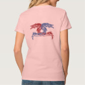 Zee-monsters met uw keuze achtergrond t-shirt (Achterkant)