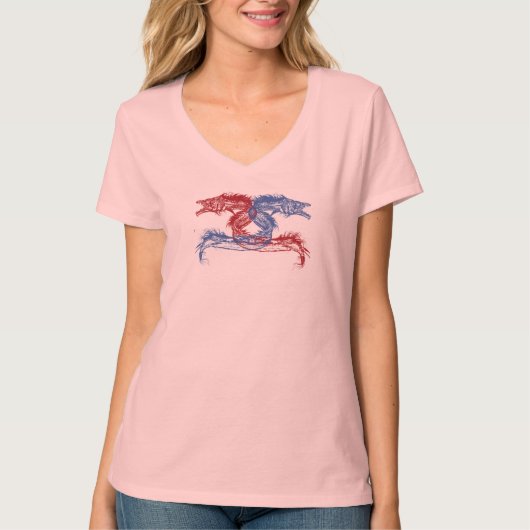 Zee-monsters met uw keuze achtergrond t-shirt (Voorkant)
