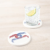 Zee-monsters met uw keuze achtergrond zandsteen onderzetter (Zijkant)