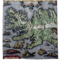 Zee Monsters van IJsland 1585 Map