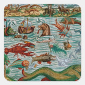 Zee Monsters Vierkante Sticker (Voorkant)