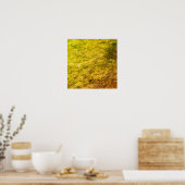 Zee Mos Abstract Goudgeel Groen Kunststof Cadeau Poster (Keuken)