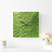 Zee Mos Groen Natuur Grass Beach Nautisch Vierkante Klok (Huis)