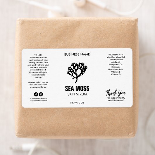 Zee Moss Skin Serum Labels (Insitu)