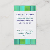 Zee Mozaïek aanpasbare sjabloon visitekaartjes (Achterkant)