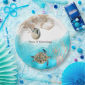 Zee N Greetings strand oceaan Napkins Papieren Bordje (Feest)