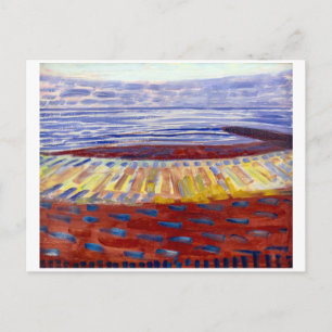 Zee na zonsondergang Piet Mondrian Briefkaart