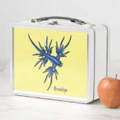 Zee naaktslak blauwe drakenillustratie (In situ)