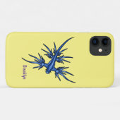 Zee naaktslak blauwe drakenillustratie Case-Mate iPhone case (Achterkant (horizontaal))