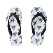 Zee naaktslak blauwe drakenillustratie kinder teenslippers (Voetbed)