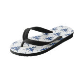 Zee naaktslak blauwe drakenillustratie kinder teenslippers (Schuin)