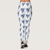 Zee naaktslak blauwe drakenillustratie leggings (Achterkant)