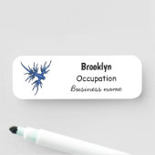 Zee naaktslak blauwe drakenillustratie naamplaatje (In situ)