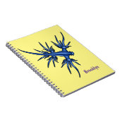 Zee naaktslak blauwe drakenillustratie notitieboek (Rechterzijde)