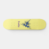 Zee naaktslak blauwe drakenillustratie persoonlijk skateboard (Horizontaal)