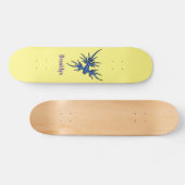 Zee naaktslak blauwe drakenillustratie persoonlijk skateboard (Horizontaal)