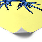 Zee naaktslak blauwe drakenillustratie poster (Hoek)