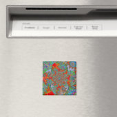 "Zee... Naar mijn tuin" ~ Abstracte kunstprint Magneet (Insitu (Vaatwasser))