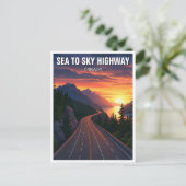 Zee naar Sky Highway Vancouver Canada Sunset Trave Briefkaart (Staand voorkant)
