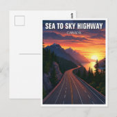Zee naar Sky Highway Vancouver Canada Sunset Trave Briefkaart (Voorkant / Achterkant)