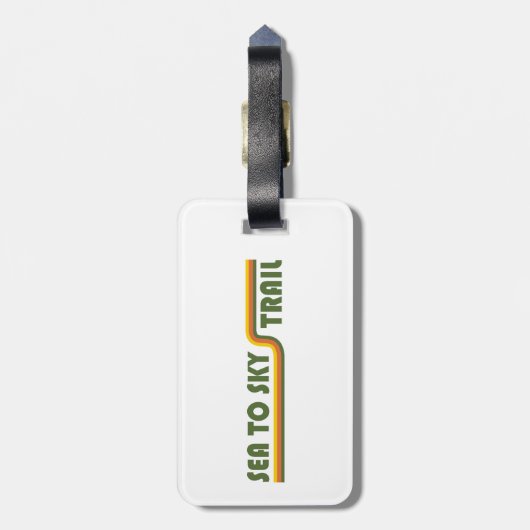 Zee naar Sky Trail British Columbia Bagagelabel (Achterkant verticaal)