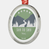 Zee naar Sky Trail British Columbia Metalen Ornament (Links)