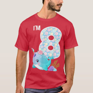 Zee Narwhal Birthday Im 8 Thema 8 T-shirt
