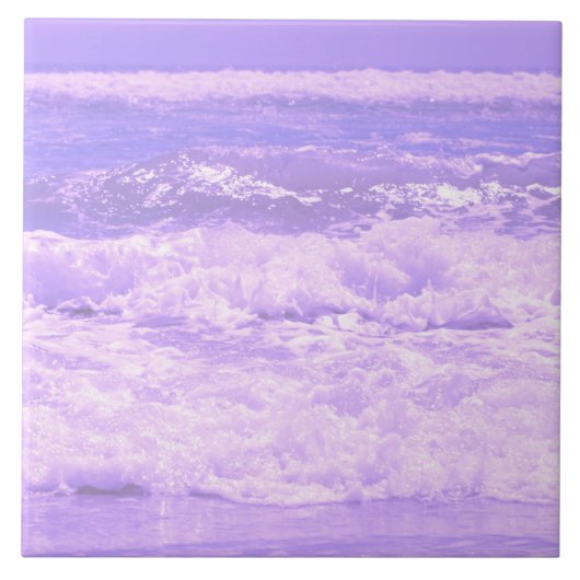 Zee Natuur Golven Schuimwater Tegeltje (Voorkant)