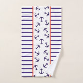 Zee Nautical Theme Anchor Kapitein Bad Handdoek (Handdoek)