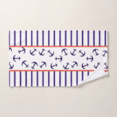 Zee Nautical Theme Anchor Kapitein Bad Handdoek (Handdoek)