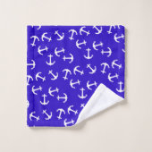 Zee Nautical Theme Anchor Kapitein Bad Handdoek (Wasdoekje)