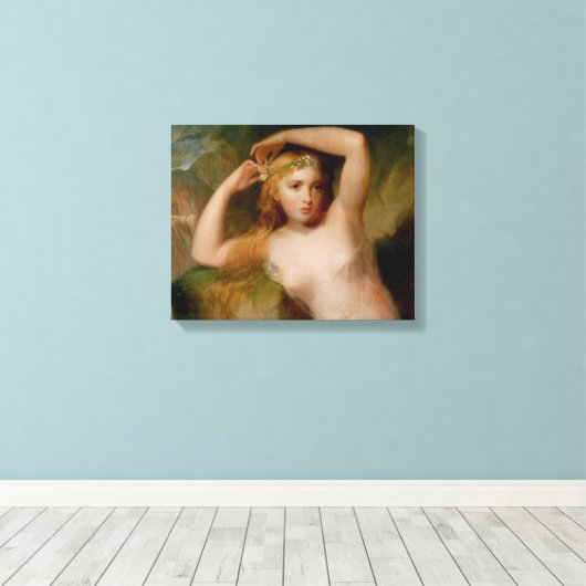 Zee Nymph (door Thomas Sully) Canvas Afdruk (Insitu (Houten vloer))
