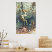 Zee nymphen Afdrukken door Warwick Goble Poster (Keuken)