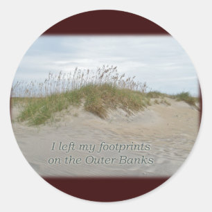 Zee Oats on Sand Dune Outer Banks NC Ronde Sticker